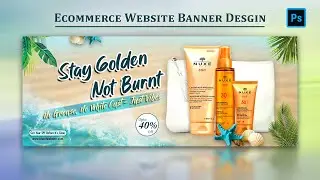 E-commerce Product Banner Design | Website banner Design | Summer Sale Banner Design Photoshop
