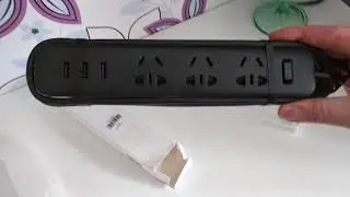 Original Xiaomi 3 USB Charging Hub Mini Power Strip with 3 Sockets Standard Plug  -  BLACK