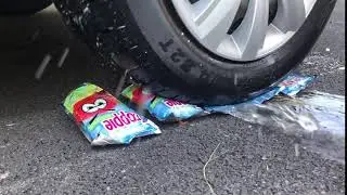 Crushing Crunchy & Soft Things by Car! EXPERIMENT: Car vs Apple Juice