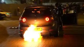 R32 Golf Revs Like Mad! - Modified Cars Leaving a Car Meet!