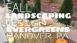 Fall landscape design & installation of evergreens at Hanover Texas Roadhouse