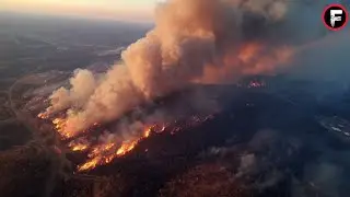 Chaos in Oklahoma & Kansas! Severe Wildfires Burnt down Homes & 155000+ Acres, Thousands Evacuated!