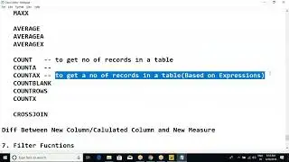 26. Statistical, Time Intelligence Functions in DAX Power BI