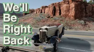 Slow Motion Crash using antique car - Beamng.Drive