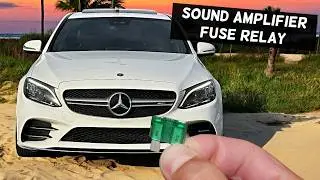 MERCEDES W205 Sound Amplifier Fuse Relay Location Replacement C300 C400 C450 C43 C63 C250 C200 C180