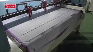 Gbos 4 heads laser cutting machine for the fabric cutting.