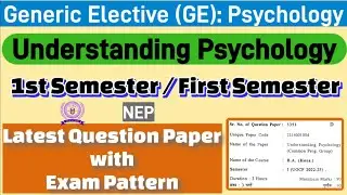 Understanding Psychology ge psychology 1st semester previous year question paper du sol / regular