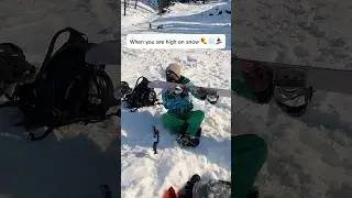 When you are high on snow 🤣 #reelsinstagram #snow #snowboarding #fun  #funny