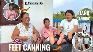 Feet Canning vs Hand Canning / Funny Video / Priya Sheetal Game