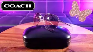 Coach Rose Gold Aviator Sunglasses | Beautiful & Stylish!