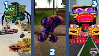 Epic Escape from Short Collection Monster Construction Fire Truck Eater! Coffin Dance Remix Cover