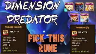 SUMMONERS WAR / DIMENSION PREDATOR - FTP TEAM - APRIL 2021- PICK THIS RUNE!