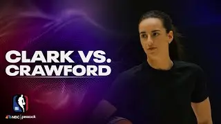 Caitlin Clark takes on Jamal Crawford in a game of N-B-C | NBA on NBC