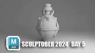 Sculptober Day 5 - Speed 3D Modeling Potion Bottle in Autodesk Maya 2025