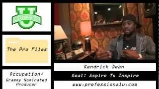 Grammy Nominated Producer Kendrick Dean Aspires to Inspire