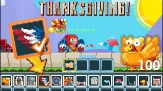Ultimate 100 ORGANIC TURKEY + Got American Eagle Wings!! (+NEW AURA) | GrowTopia