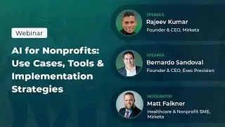 Webinar AI for Nonprofits Use Cases, Tools & Implementation Strategies