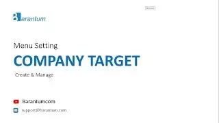 Setting Company Target - Training Barantum CRM