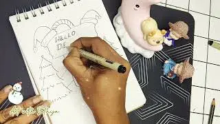 Doodle Day 21|Hello December Doodle ❄️ Cozy Winter Drawing for Beginners