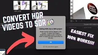 CONVERT HDR VIDEOS TO SDR USING MacOS EASIEST FIX!! | Editing iPhone HDR Videos in FCP X