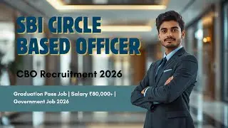SBI Circle Based Officer CBO Recruitment 2026| Graduation Pass Job| Government Job| Salary 80000+ |