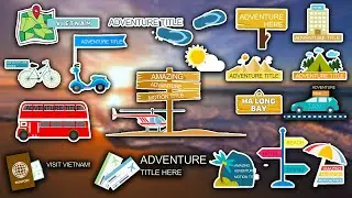Travel Green Screen Lower Thirds, Adventure Animation Pack Green Screen