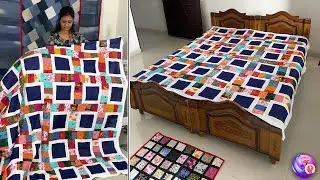 Amazing patchwork bedsheet making - old clothe reused