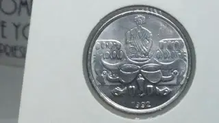 Moeda de 50 Cruzeiros (Baiana) ano 1992. Valor atualizado pelo cat&aacute;logo novo de 2018.