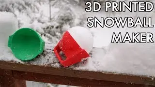 3D Printed Snowball Maker! Mold your own snowball!