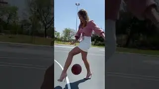Girl Playing Basketball in Heels #shorts #basketball #sports