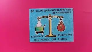 Consumer Rights Day Drawing | National Consumer Rights Day Poster Drawing | Easy Drawing
