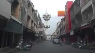 Street view Banharn-Jamsai Tower, Suphanburi, Thailand