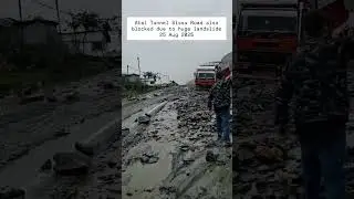 Atal Tunnel Sissu Road Blocked 🚫 #ataltunnelupdate #manalilehhighway #ataltunnelroadblock #shorts