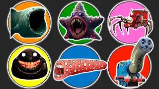 Spin Wheel Monster The Bloop, Hungry Star, Choo Choo Charles, Pou, Train Eater, Thomas Lipan