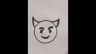 Easy evil 😈 emoji drawing/ #easy #evil #emoji #drawing #shorts