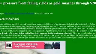 USD under pressure from falling yields as gold smashes through $2000 [Video] Analysis
