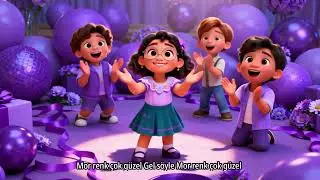 Mor Rengini Öğreniyorum | Renkleri Öğreniyorum | Eğitici Ve Öğretici Hareketli Çocuk Şarkıları