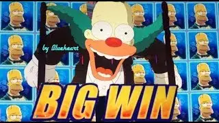 SIMPSONS slot machine BONUS BIG WINS with FEATURES!