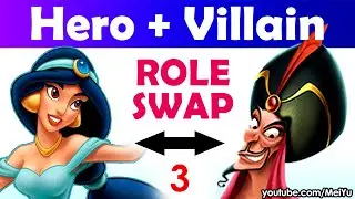 Draw Hero and Villain Jasmine & Jafar | Role Swap Reimagine Art Challenge | Mei Yu Fun2draw