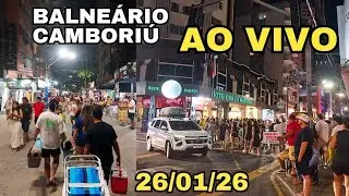 🔴 Balneário Camboriú ao vivo 26/01/26 | Praia Central, clima do dia e movimento da cidade! #anabc