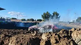 Smashtember demolition derby 2023 Powell WY heat 2