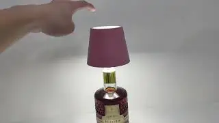 Wireless Bottle Table Lamp Touch Control of 3 Colors and Stepless