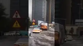 Heavy rain and Storm in dubai #shorts #dubairain #uae #viral