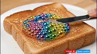 Toasted bread Asmr | satisfying bubbles spread