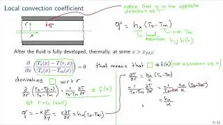 Local Convection coefficient in Pipes