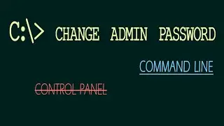Change Admin Password using CMD (windows 7)