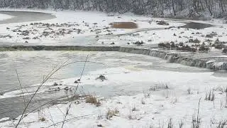 Водопад на Венте, Кулдига, Январь, 2021. Waterfall on Venta river, Kuldiga, Latvia. January, 2021.