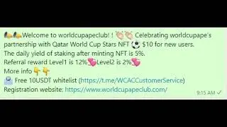📣Welcome to worldcupapeclub! ⚽️ $10 for new users.The daily yield of staking after minting NFT is 5%