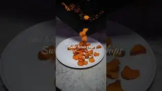 ✨how to make CRISPY sweet potato chips 🍠 #homemadechips #healthysnacks #airfryer #shorts