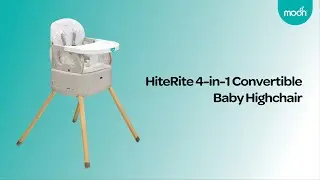 The Moon Brand HiteRite 4-in-1 Convertible -Baby Highchair-Booster-Dining Chair-Carry Box